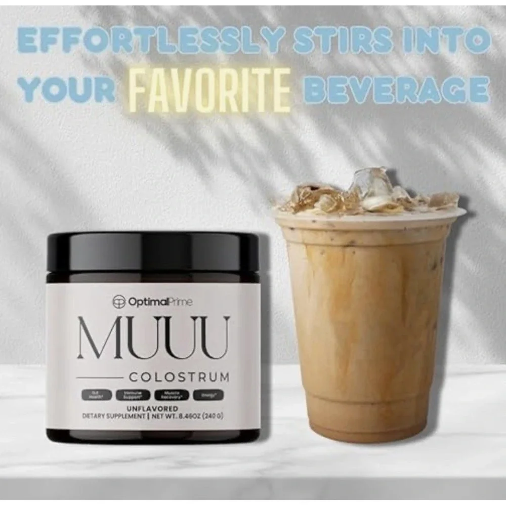 Optimal Prime - MUUU Bovine Colostrum Hair, Skin, and Nails, 120 Servings - Picture 2 of 13